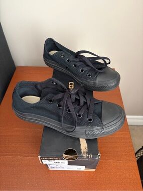 Converse All Black Low Top Canvas Sneakers